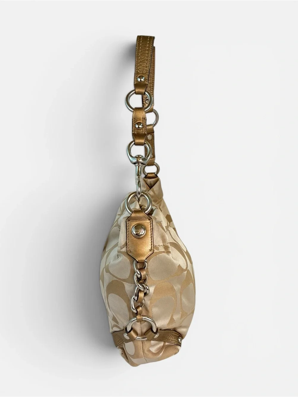 Coach Beige/Chalk Signature Hobo Shoulder Bag